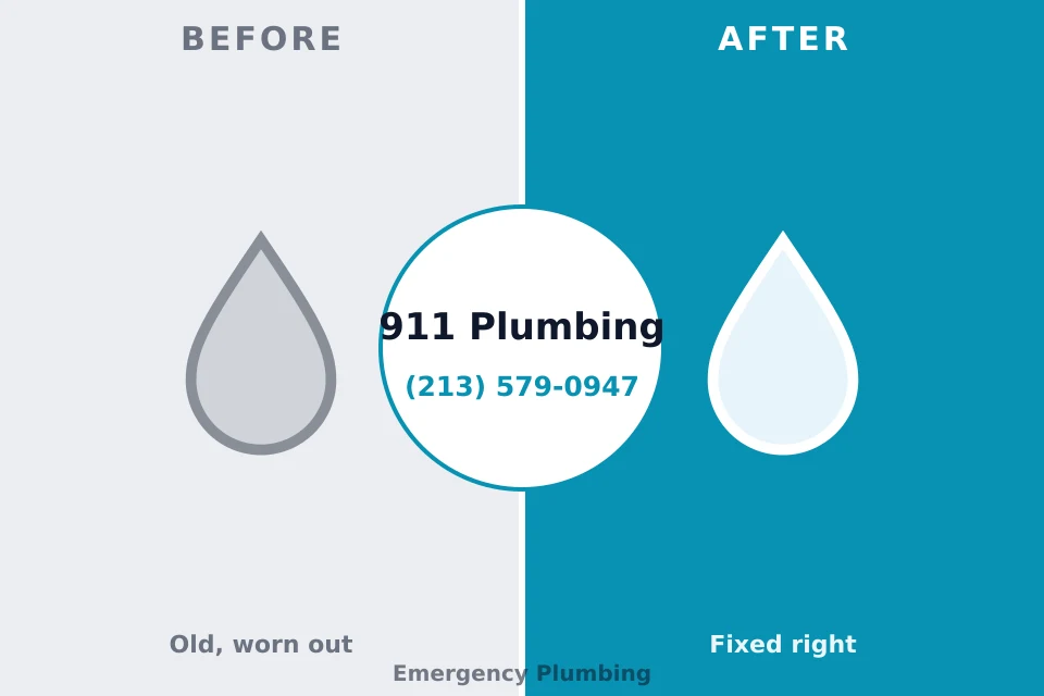 Before and after: plumbing company Johnston, IA